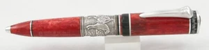 Delta Garibaldi Red & Sterling Silver Ltd Ed Ballpoint Pen - 2007 - New In Box - Picture 1 of 11