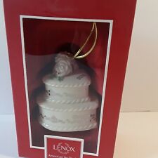 Lenox Our First Holiday Together Cake 2016 Off White Porcelain Ornament