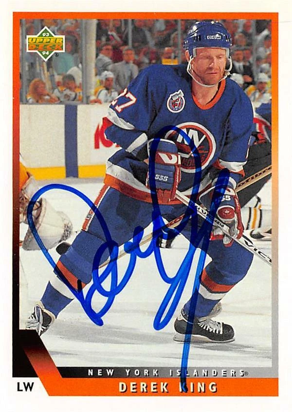 Derek King autographed Hockey Card (New York Islanders, SC) 1994 Upper Deck 417 - Image 1 of 1