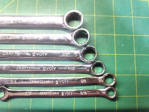 6 CRAFTSMAN EVOLV COMBINATION WRENCHES  5/16 -3/8 -7/16-1/2- 9/16- 5/8 PERFECT - Picture 1 of 3