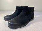 New UGG Josefene Cuff Ankle Boots Women's Black Leather Booties Short - US 6
