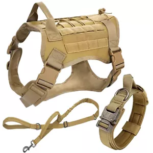 Tactical Dog Vest US Working Dog Military Harness with Handle No-pull Large - Picture 1 of 39