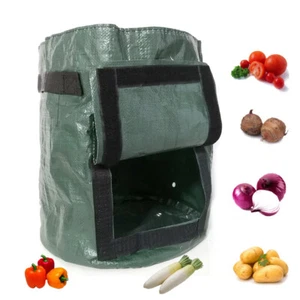 3 10 gallon Potato Grow Planter PE Cloth Planting Container Bag Garden Yard Pots - Picture 1 of 12