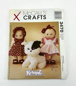 McCalls Crafts 3470 Kewpie Doll Dresses and Dog Uncut Pattern and Instructions - Picture 1 of 8