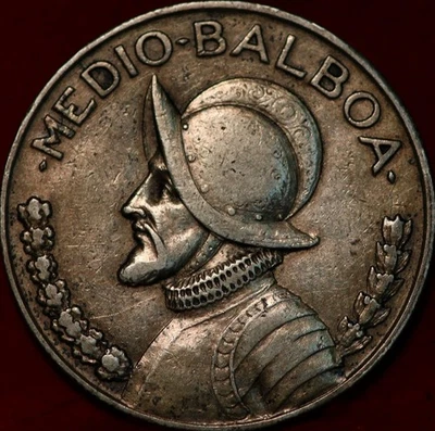 1934 Panama 1/2 Balboa Silver Foreign Coin - Image 1 of 2