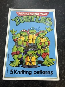 Original Gary Kennedy Intarsia Teenage Mutant Hero Turtles 5 patrones de tejido - Imagen 1 de 2