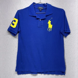 Polo Ralph Lauren Shirt Boys Medium 10 12 Big Pony Number 3 Polo Rugby - Picture 1 of 9
