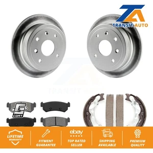 Disc Coated Rotors Semi-Metallic Pads Parking Shoes Rear Kit For Suzuki Forenza - Picture 1 of 12