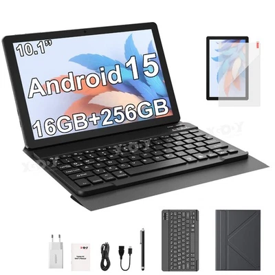 10,1" Neu Tablet Android 15 16GB RAM 256GB ROM Octa-Core 7000mAh 2.4G/5GWiFi IPS - Bild 1 von 4