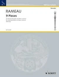 Pieces(9) Jean-Philippe Rameau Book [Softcover] Soprano Recorder and Piano Schot - Image 1 of 3