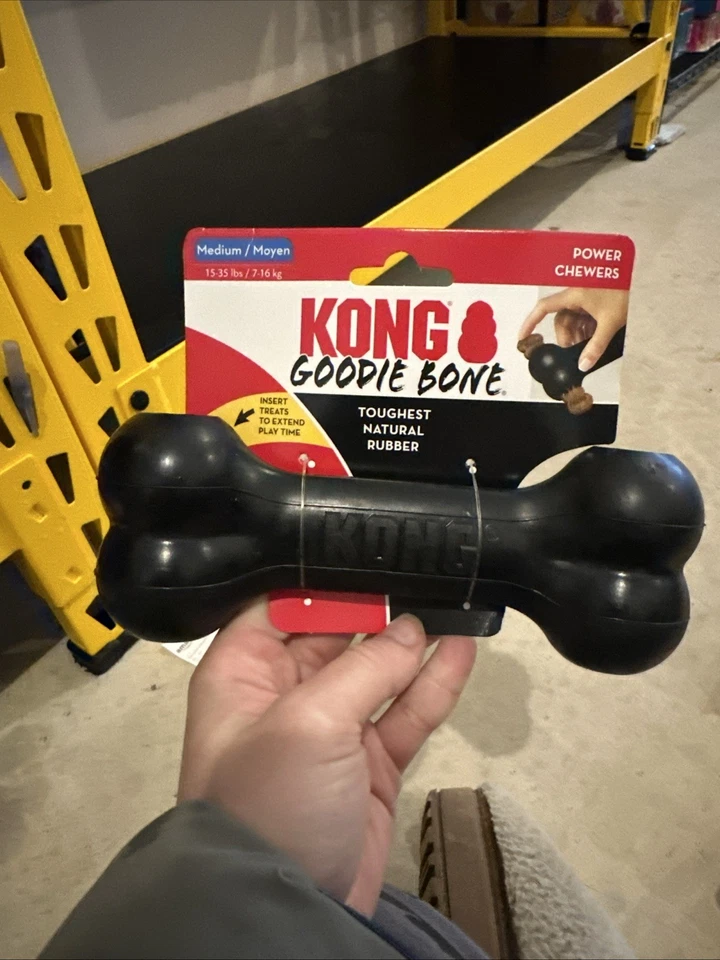KONG Extreme Goodie Bone Power Chewers Durable Treat Stuffable Dog Chew Toy 7" - Image 1 of 1