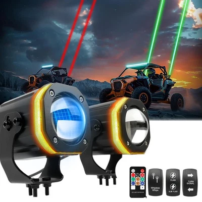 Antena LED de luz láser sin látigo UTV ATV para Polaris Ranger 4x4/6x6/570 Foto 1 de 4