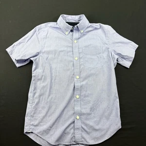Camisa Gap Manga Corta Azul Abotonada Niños Grande 100% Algodón Sin Planchar - Imagen 1 de 9