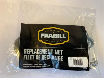 Red de repuesto Frabill se adapta a aros de hasta 15" de 24" de profundidad 1" malla nueva sellada Foto 1 de 3