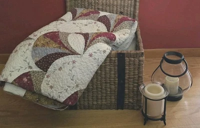 Colcha de Colección JCPenney King Edredón Algodón Dresden Plato Granja Cottagecore Foto 1 de 4