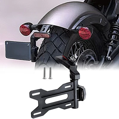 Montaje de matrícula ajustable para motocicleta Indian Scout Bobber 2017-2022 Foto 1 de 4