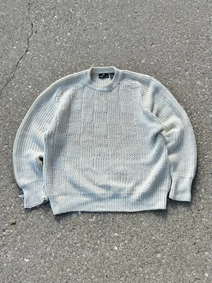 Structure 3D Knit Crazy Design Sweater Cotton Vintage Size XL - Image 1 of 3