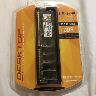 Genuine Kingston Value Ram Desktop PC3200 Memory Stick 333MHz 512MB SALE - Image 1 of 4