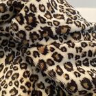 Minkee Fabric 3/4 Yard Brown Jaguar Animal Print 100% Polyester