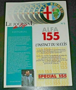 1992 LE JOURNAL DE LOGO BROCHURE ALFA ROMEO 155 in LINGUA FRANCESE - Imagen 1 de 3