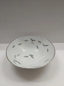 RC Japan 276 Round Veggie Bowl White/Grey/Black/Silver/Blue Leaves - Picture 1 of 4
