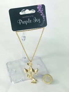 Necklace Butterfly Gold New Gorgeous Pretty Purple Ivy Jewellery - Picture 1 of 5