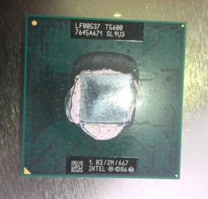 CPU Intel 1.83/2M/667 LF80537 T5600 7646A895 SL9SG for Laptop - Afbeelding 1 van 2
