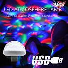 Mini DJ Ball USB Car Home Phone Ceiling Light For Play Party Club Voice Control 