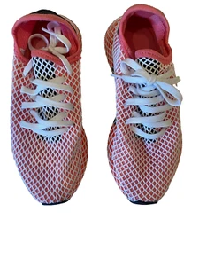 Adidas Women's DEERUPT Runner Shoes Athletic Sneaker Mesh Pink CQ2909 - Picture 1 of 5