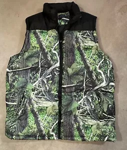 Cambridge Men's Forest Green Camouflage Puffer Full Zip Vest Size Large EUC - Picture 1 of 12