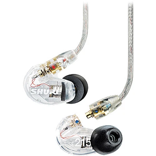 Auriculares/auriculares intrauditivos de monitoreo de DJ Shure SE215-CL con aislamiento de sonido transparente Foto 1 de 4