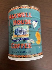 MAXWELL HOUSE CAN 2. LB.60'S - VIBRANT COLOR, VERY GOOD VINTAGE CONDITION - Picture 1 of 7