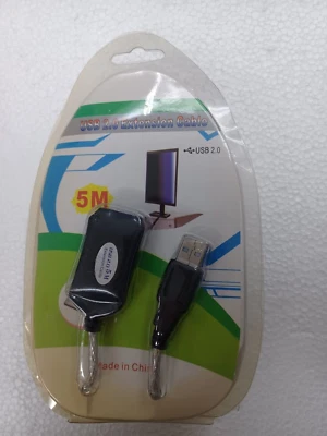 CAVO PROLUNGA USB 2.0 SPINA A / PRESA A 5MT CAVO TRASPARENTE - Immagine 1 di 2