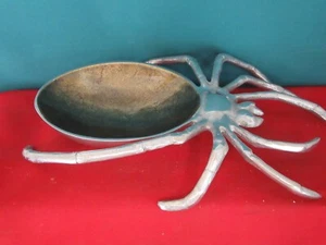Silberfarbene Metall Spinne Schale Teller für Schlüssel, Schmuck, Süßigkeiten usw Indien - Bild 1 von 6