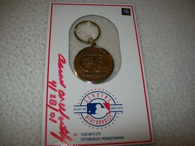 RARE MLB Pittsburgh Pirates Three Rivers Stadium Final Game Keychain AUTOGRAPHED - Image 1 of 4