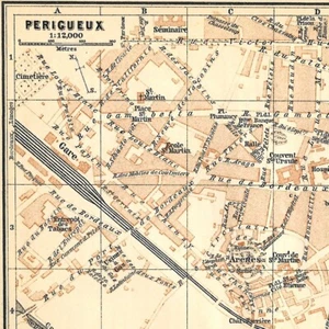 Périgueux - France Géographie Ville Europe - Carte ancienne 1894 - Picture 1 of 2
