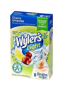 Wyler's Light Cherry Limeade Singles To Go Drink Mix Cherry Limeade, 8 Count - Picture 1 of 9