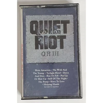 Quiet Riot QR III Cassette Tape 1986 Pasha CBS Side 1 & 2 Audio Music Album Foto 1 de 4