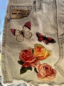 Wearable Art Denim Jean Mini Skirt / size4 / Lauren Conrad - Picture 1 of 9