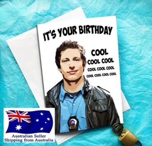 Brooklyn Nine Nine Jake Peralta Cool Birthday Card KimWestARt - Picture 1 of 11