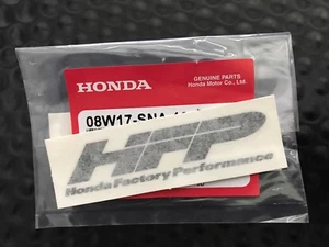 GENUINE OEM HONDA FACTORY PERFORMANCE HFP BLACK DECAL STICKER 3.5"X1" - Picture 1 of 2