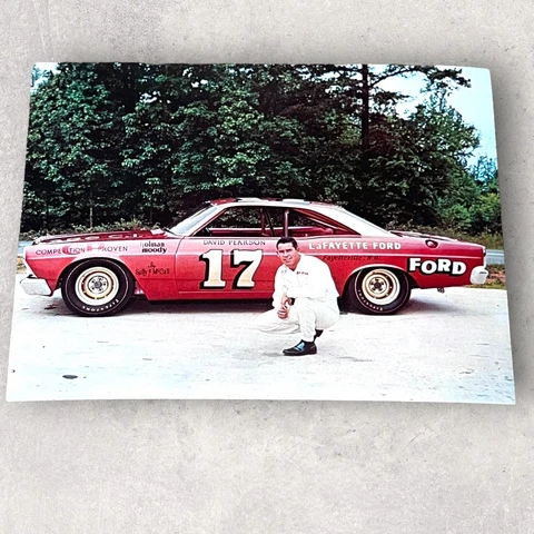 David Pearson #17 LAFAYETTE FORD GRAND NATIONAL VINTAGE NASCAR 5x7 1966 postcard Cover