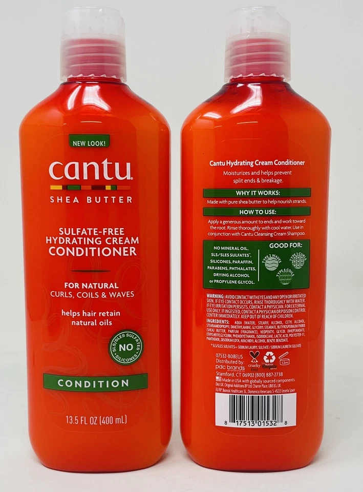 PACOTE COM 2 Condicionadores Cantu, Ajuda o Cabelo a Reter a Natureza Óleo 13,5 oz FRETE GRÁTIS - Imagem 1 de 1