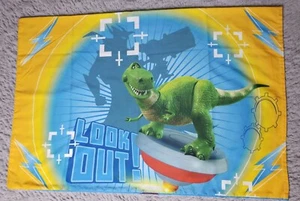 Toy Story T Rex Dinosaur STANDARD Pillow Case Look Out Woody Buzz Micro Fiber - Picture 1 of 10