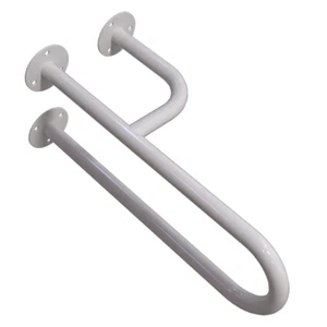 Manija de Soporte para Baño Accesible Montable Derecho 60 cm Blanco DN32mm Mango - Imagen 1 de 7