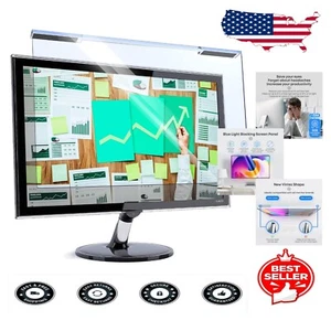 Klarheit & Komfort: Blaulicht blockierende Displayschutzfolie für 23-24 Zoll Monitore - Bild 1 von 11