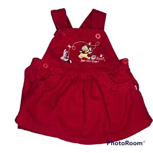 Disney Winnie The Pooh Baby Girl 3-6 Months Corduroy Jumper Dress Best Gift Ever