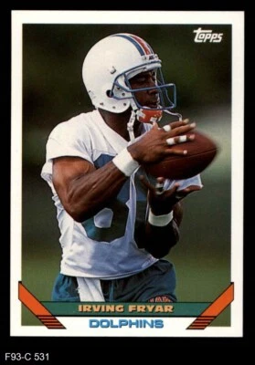 1993 Topps #531 Irving Fryar Dolphins Nebraska 8 - NM/MT - Image 1 of 2