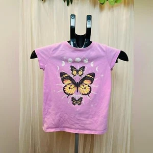 Hybrid California Girls Butterfly Moon Graphic Tee | Size M (7/8) - Picture 1 of 3