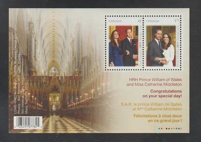 Canada Scott Unitrade 2465b $2.34 Souvenir Sheet Royal Wedding MNH F - VF - Image 1 of 2